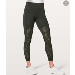 Lululemon Black Lace Detail Leggings